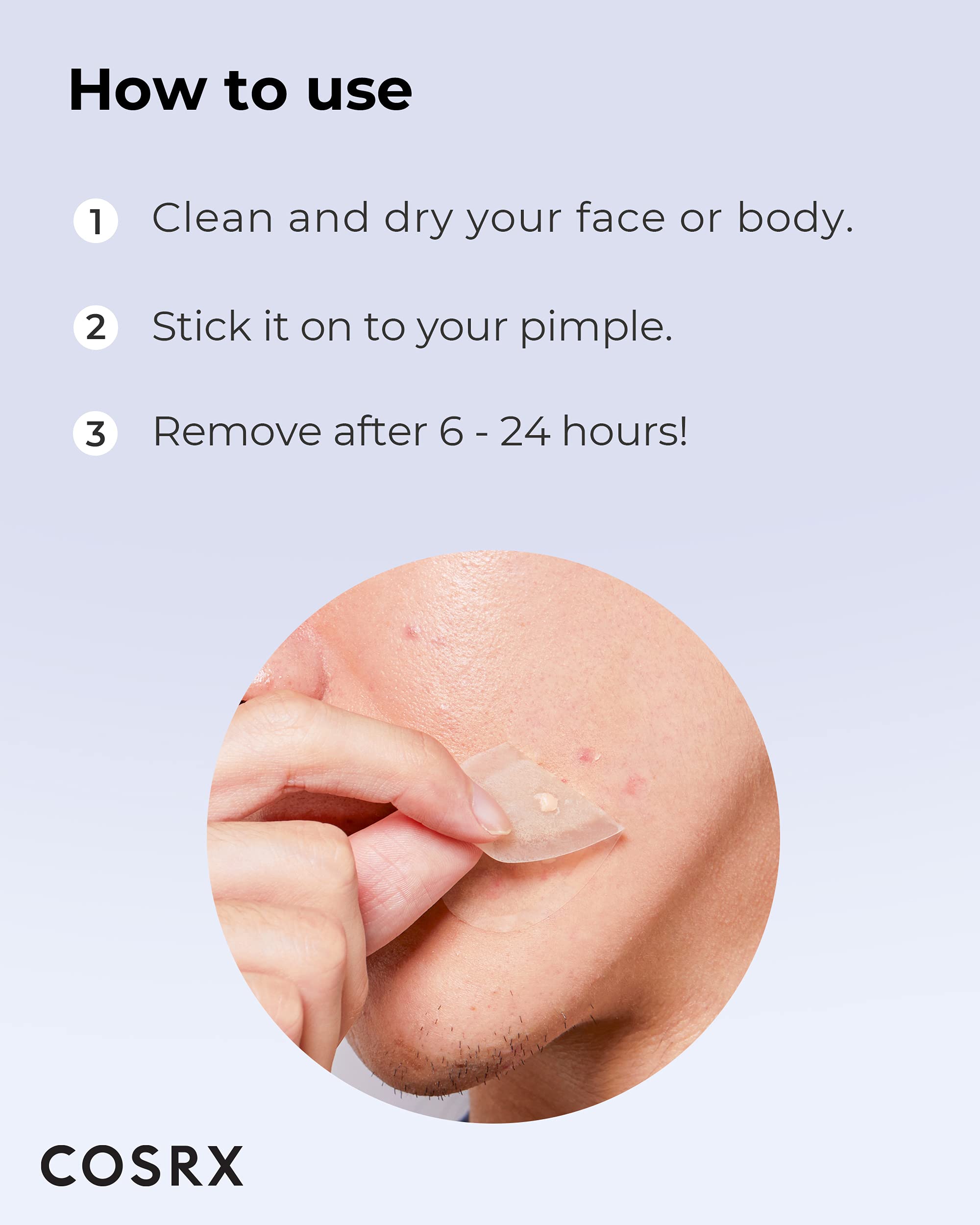 COSRX Master Patch Intensive discreet-coverage minimizes visibility on blemishes