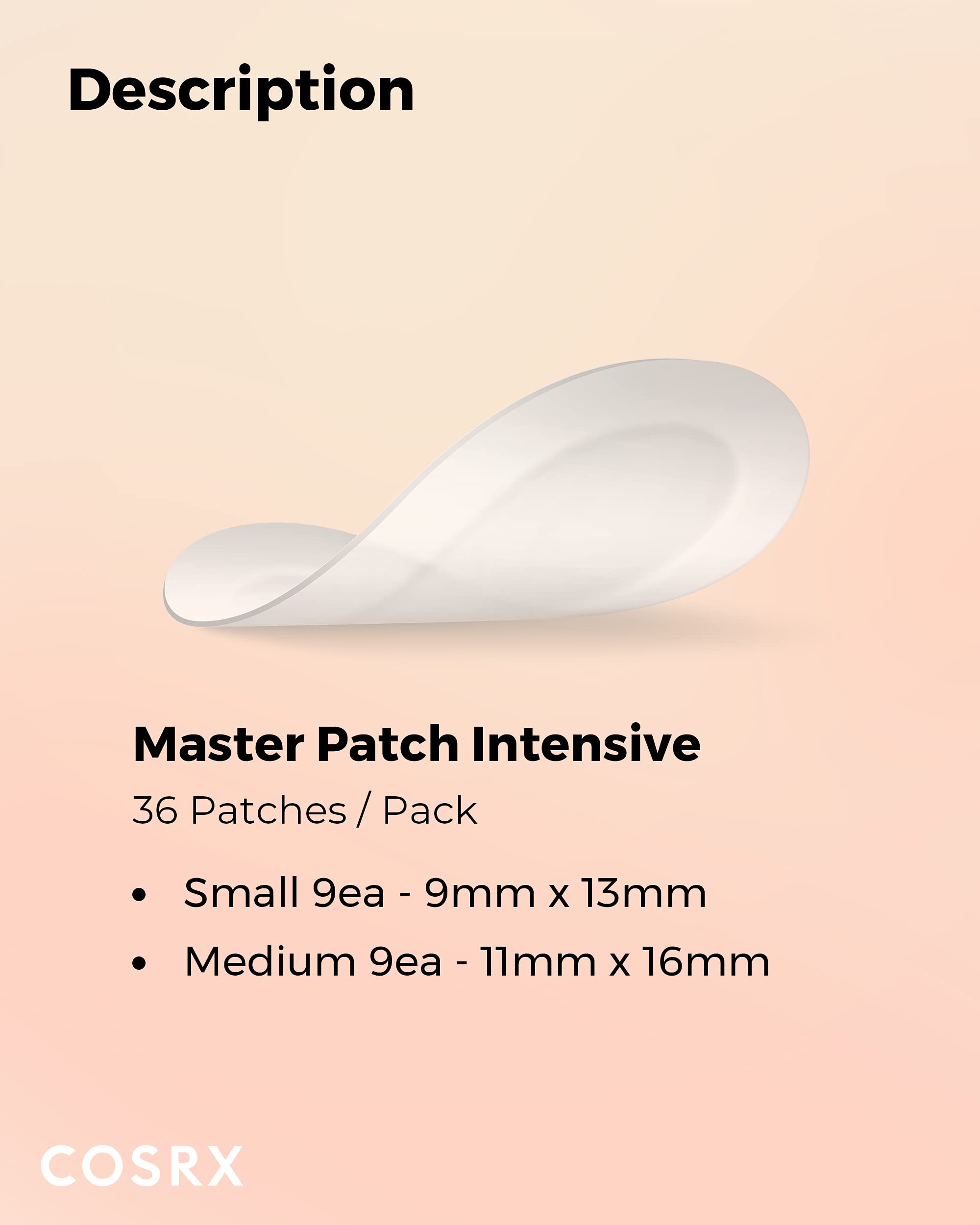 COSRX Master Patch Intensive packaging box highlights travel-friendly skincare.