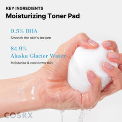 COSRX Moisture Up Pads with included hygienic tweezer for maintenance.