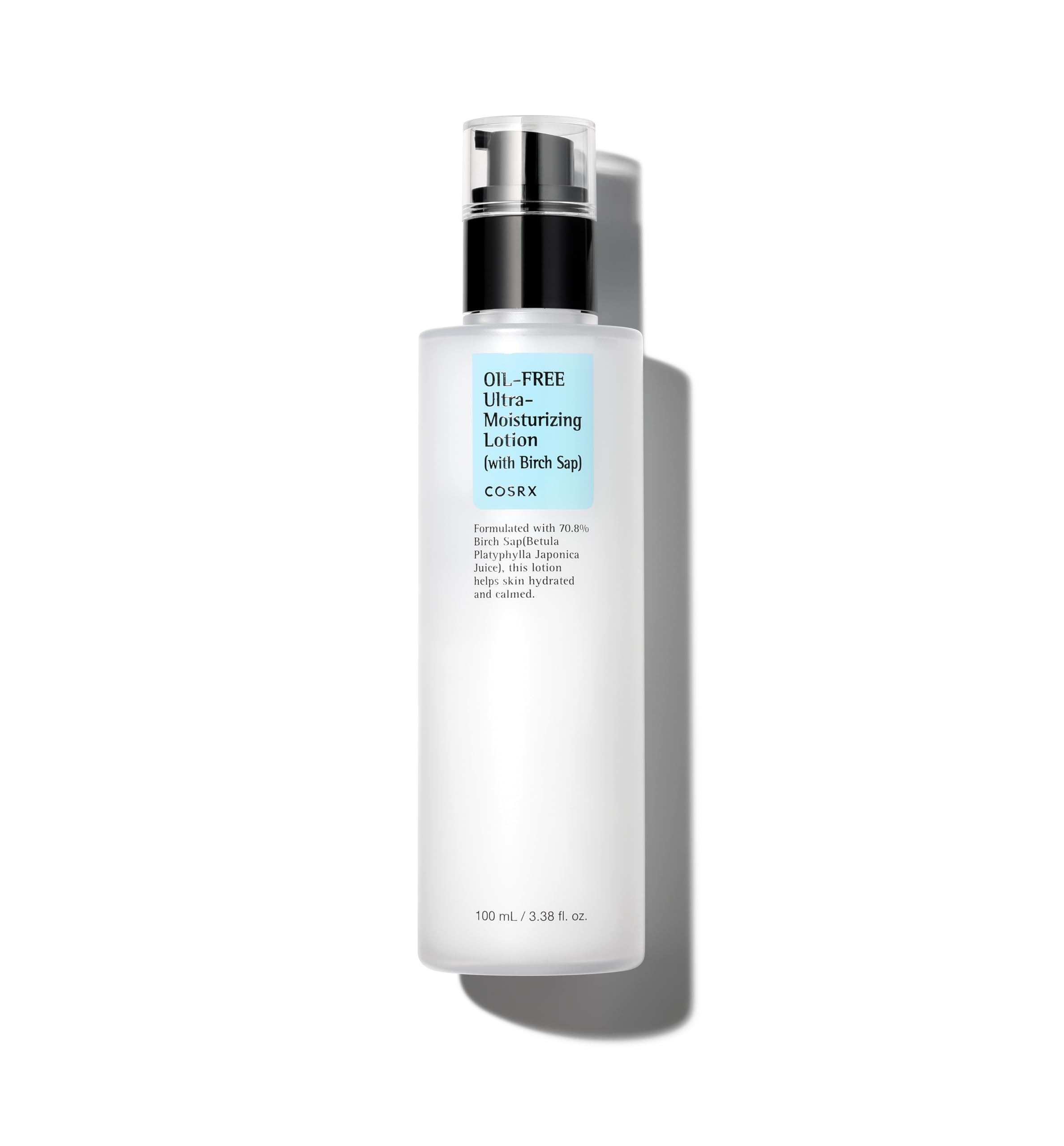 COSRX Oil Free Lotion bottle closeup showing lightweight daily hydration