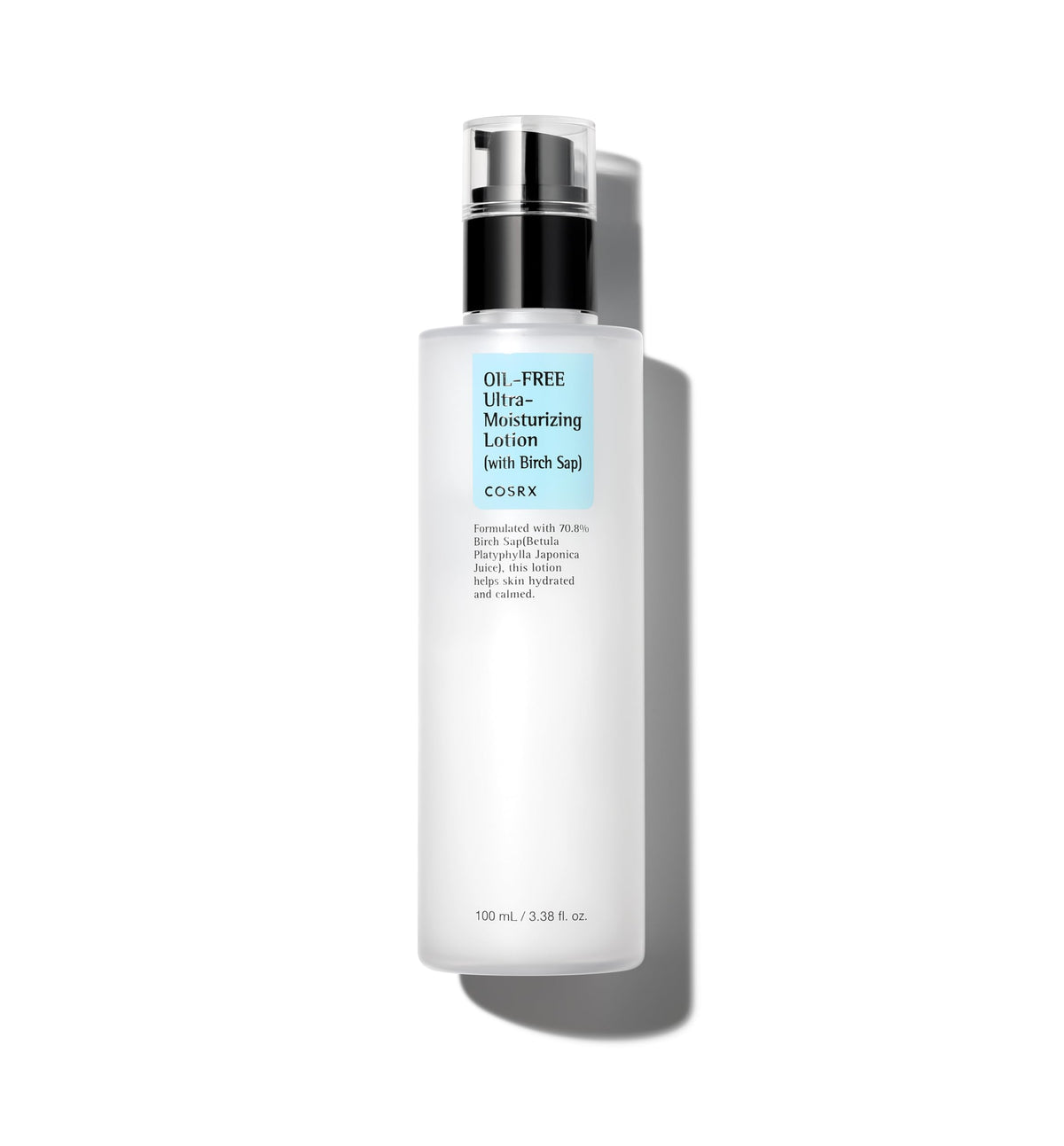 COSRX Oil Free Lotion bottle closeup showing lightweight daily hydration