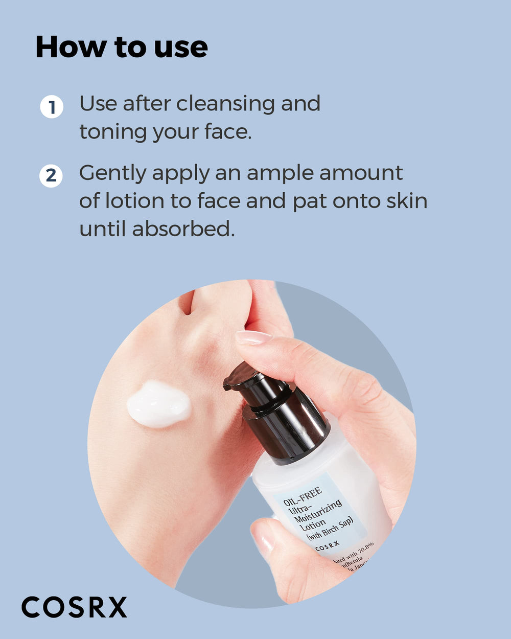 COSRX Oil Free Lotion travel-friendly packaging for on-the-go hydration