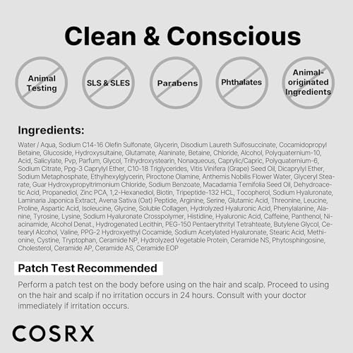 COSRX PEPTIDE-132 bottle in a sunlit bathroom promoting scalp care.