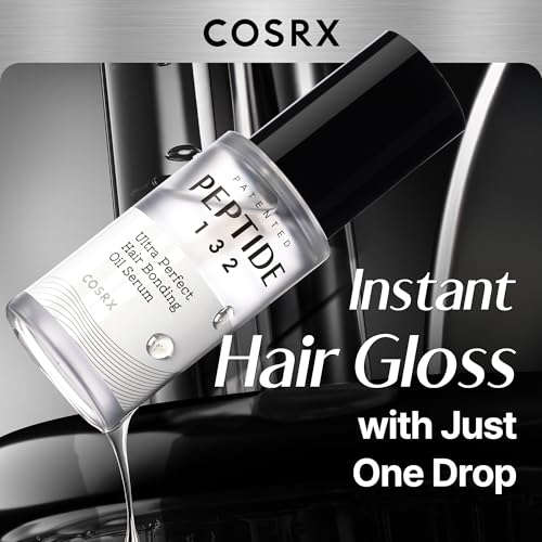 COSRX Peptide 132 Hair Bonding Oil Serum dispense showing easy end-care application.