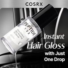 COSRX Peptide 132 Hair Bonding Oil Serum dispense showing easy end-care application.
