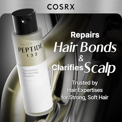 COSRX PEPTIDE-132 Shampoo on a bathroom shelf with rich, creamy lather ready for cleansing.