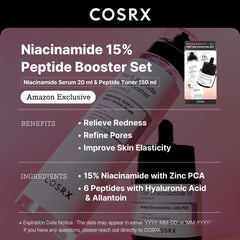 COSRX Peptide Booster Toner application demonstrates quick absorption.