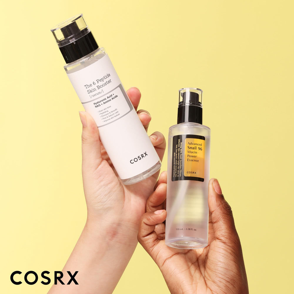 COSRX peptide toner-serum application scene demonstrates easy nightly routine.