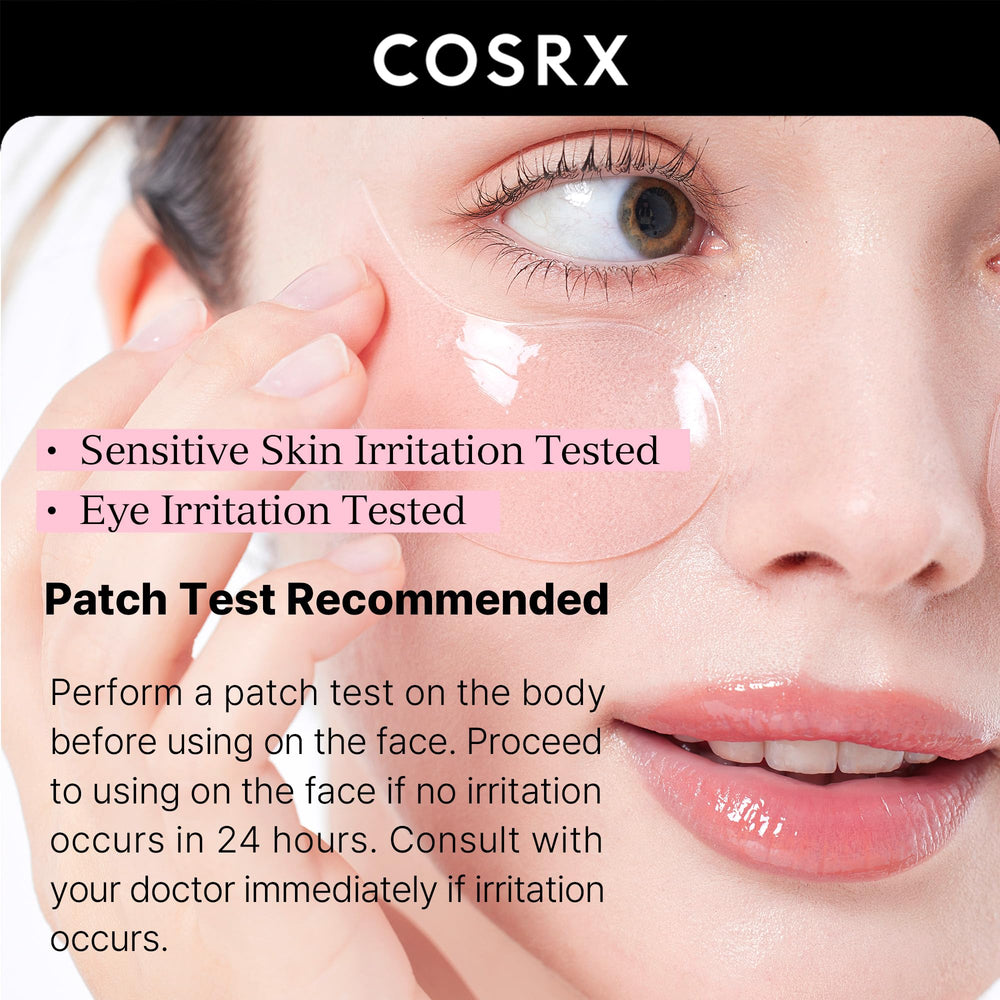  COSRX Eye Patch after 10 minutes showing refreshed under-eye area.
