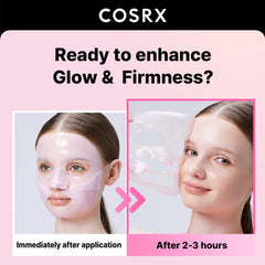 COSRX Pink Peptides hydrogel mask unboxing highlights premium texture and soothing application