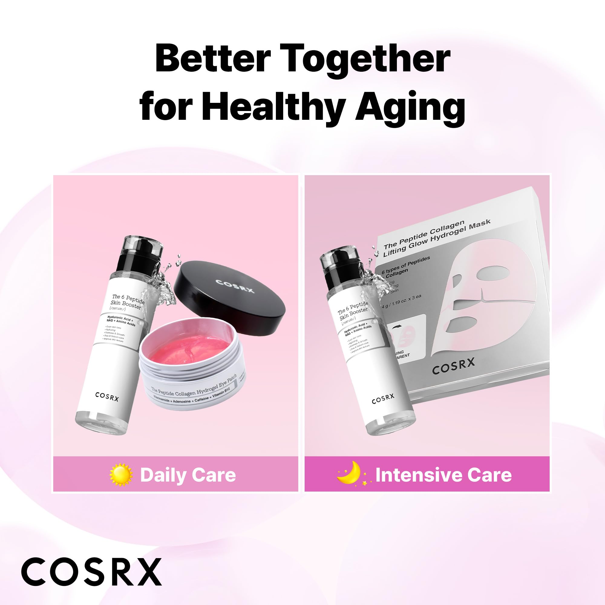 COSRX Pink Peptides overnight wear demonstrates convenience for travel or bedtime routines
