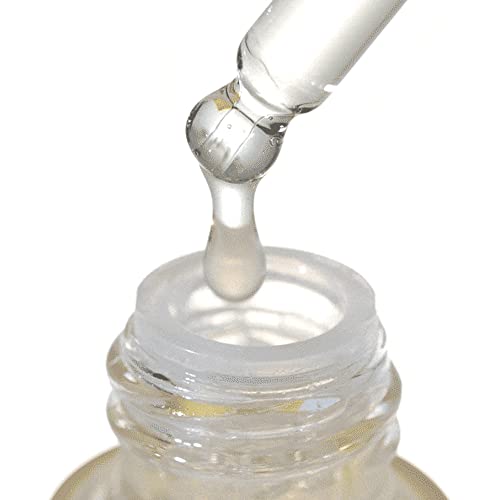 COSRX Propolis Ampoule texture swatch reveals silky serum consistency.
