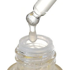 COSRX Propolis Ampoule texture swatch reveals silky serum consistency.
