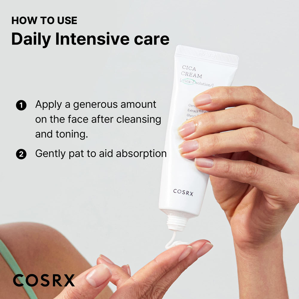 COSRX Pure Fit Cica Cream helps calm redness on sensitive skin