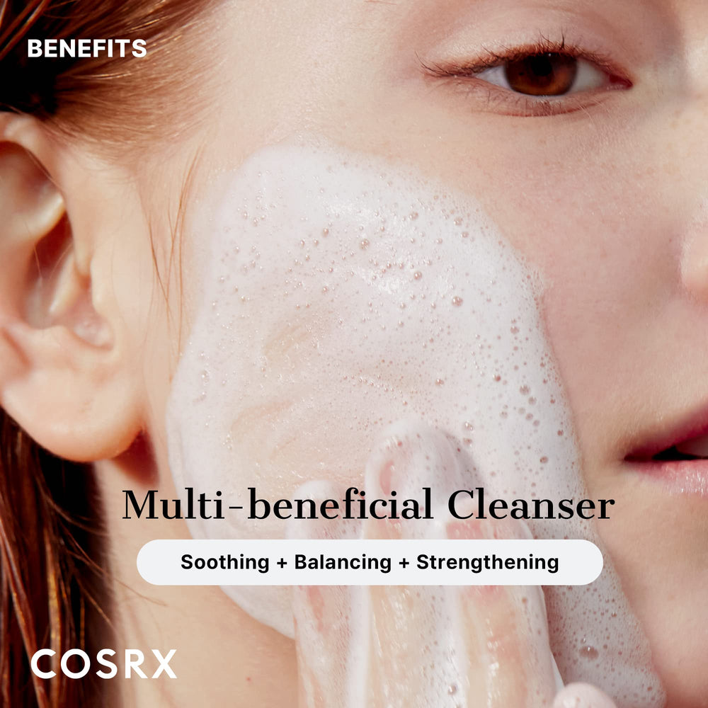 COSRX Pure Fit Cica Creamy Foam Cleanser application massage highlights easy, everyday cleansing ritual