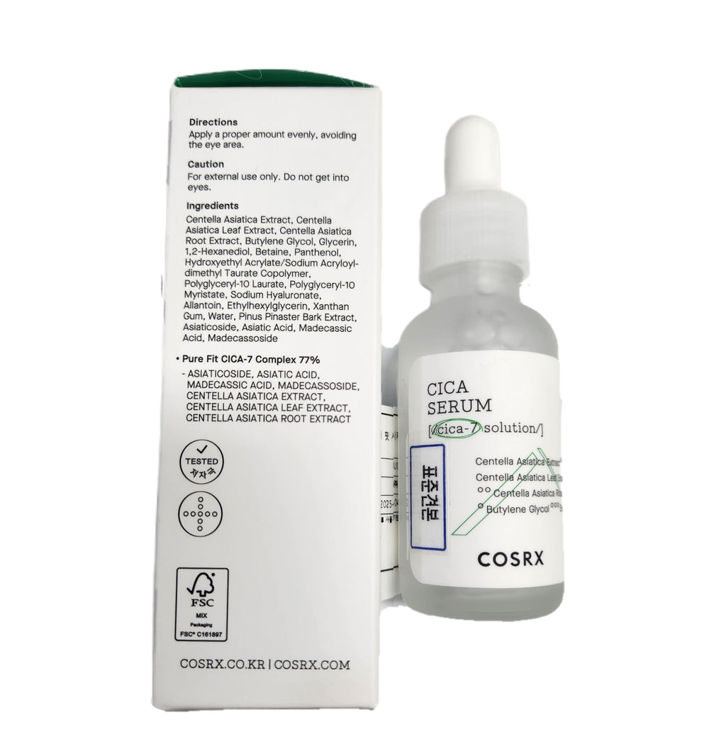 COSRX Pure Fit Cica Serum dropper closeup for easy daily use