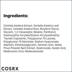 COSRX Pure Fit Cica Serum packaging closeup, travel-friendly bottle