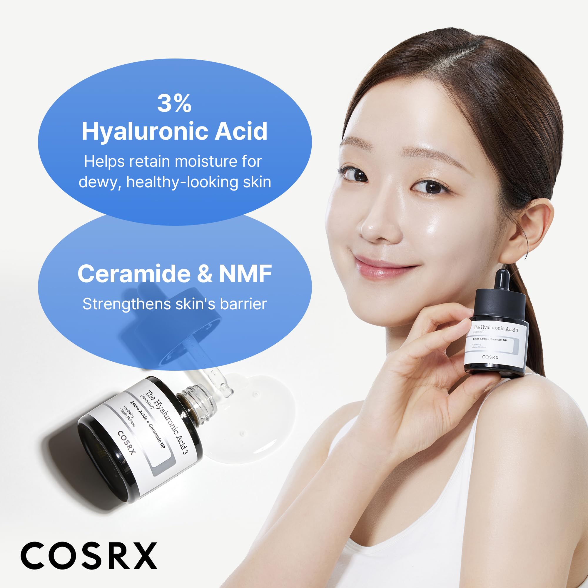 COSRX serum dropper closeup delivering precise hydration