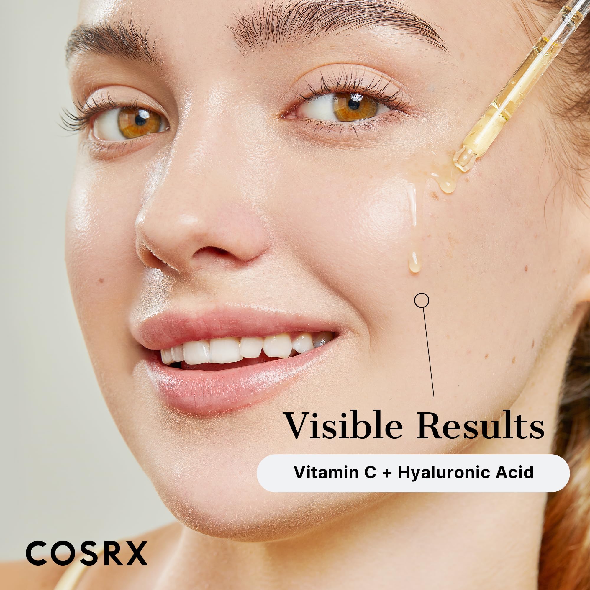COSRX Pure Vitamin C 13% serum dropper close-up showing texture