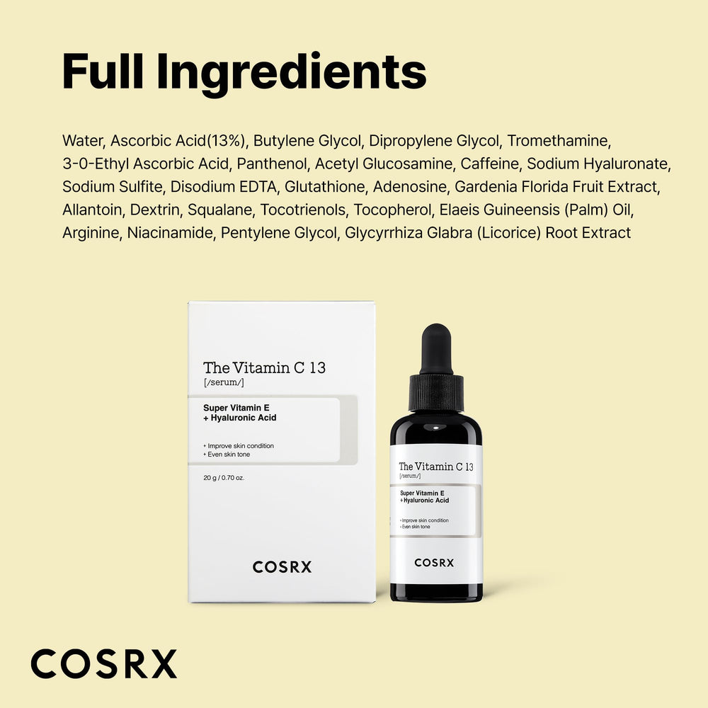 COSRX Pure Vitamin C 13% serum being applied under the eye area