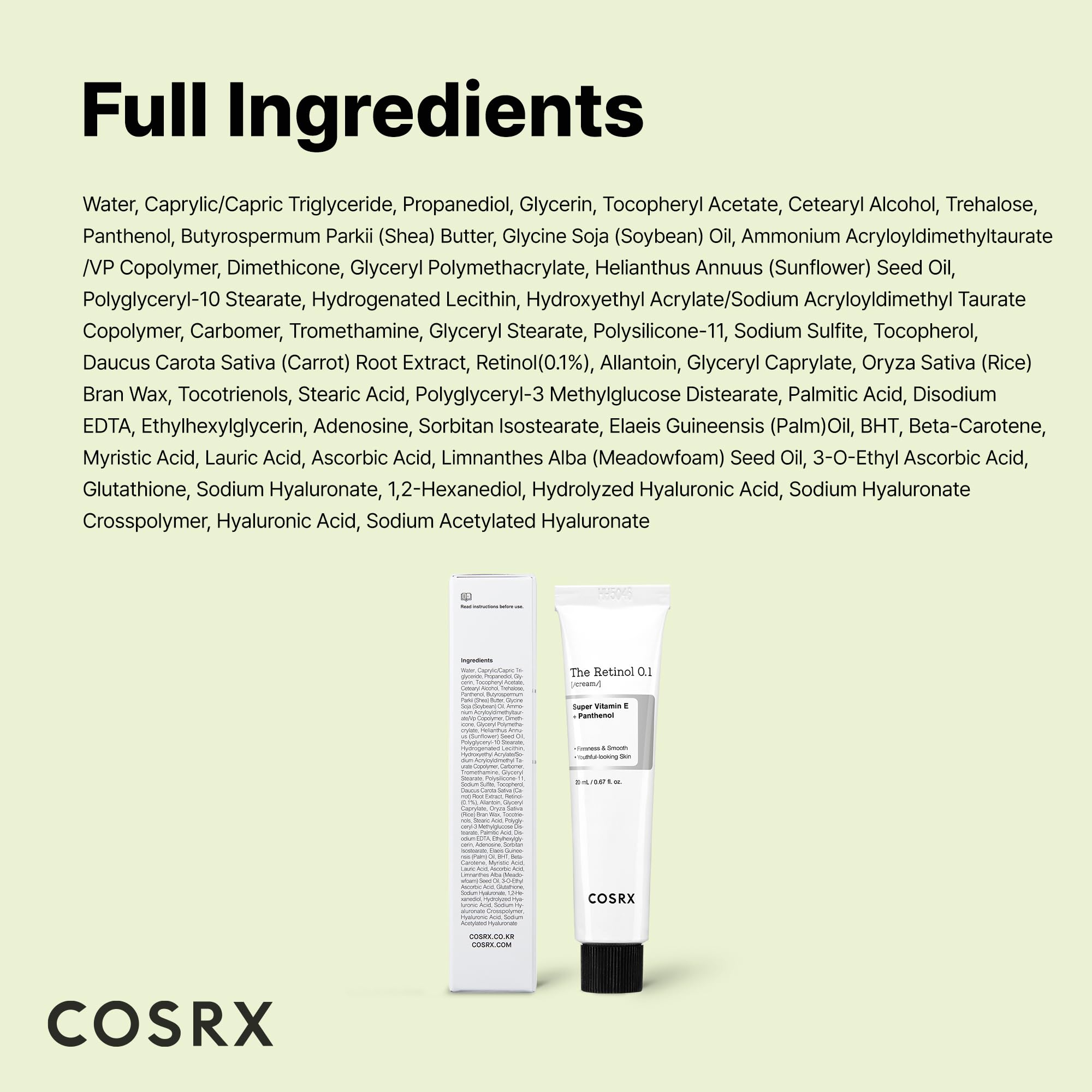 COSRX Retinol 0.1% Cream daily use depiction promotes consistent beginner friendly retinol care