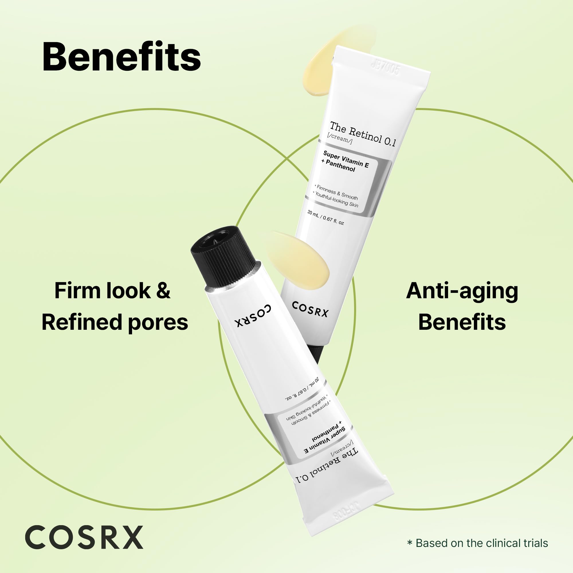 COSRX Retinol 0.1% Cream eye area application demonstrates targeted session for fine lines