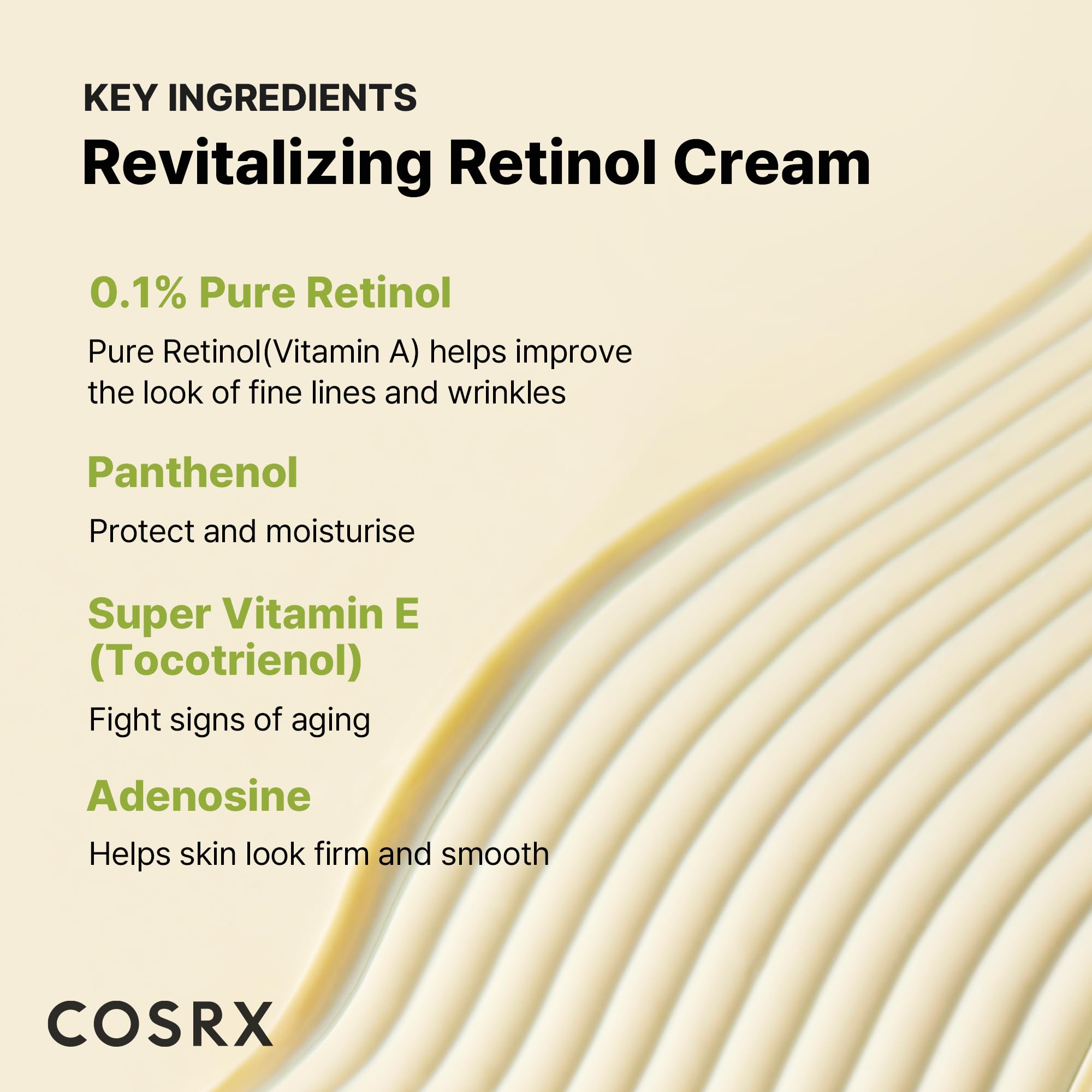 COSRX Retinol 0.1% Cream neck area application suitable for gentle daily firming