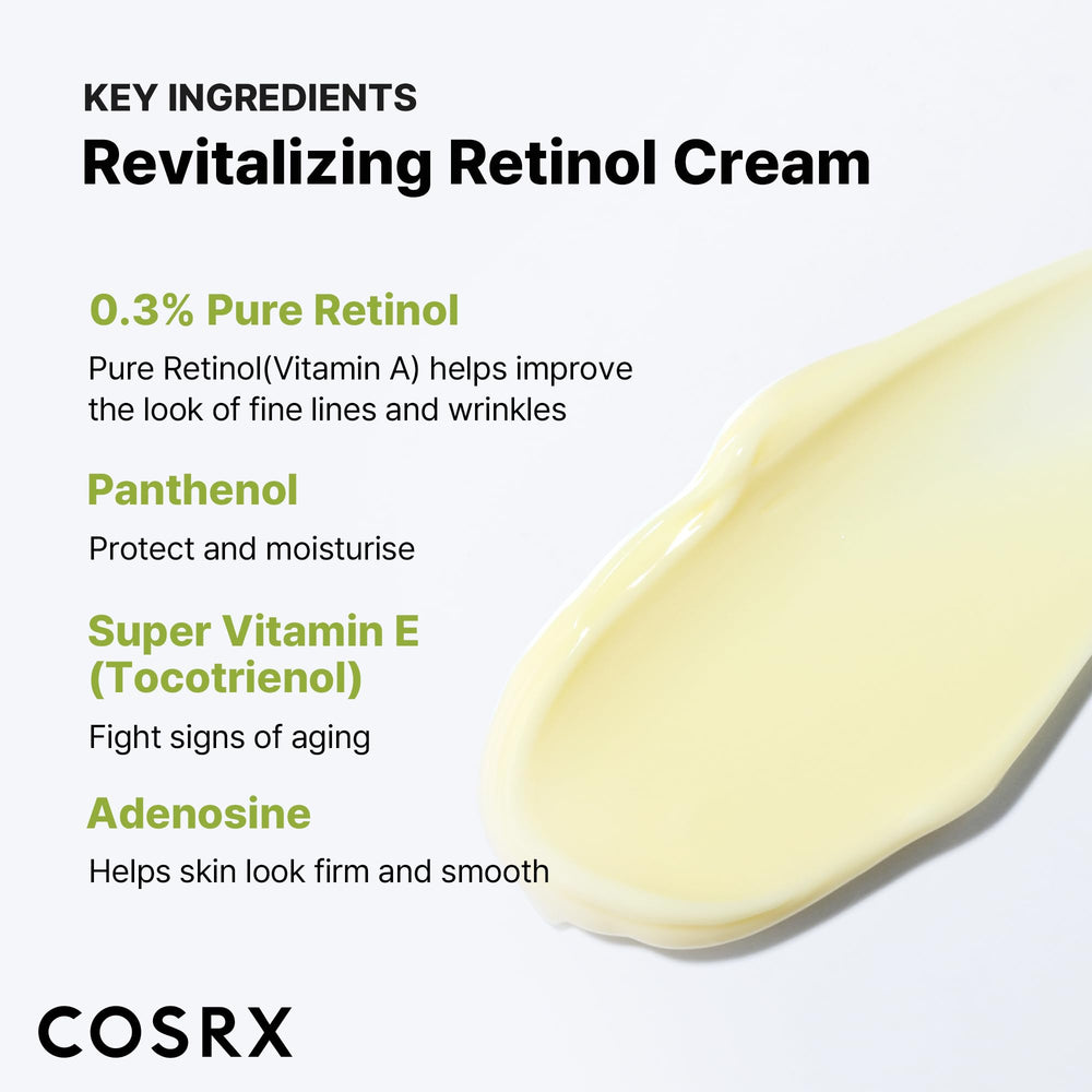 COSRX Retinol 0.3% Cream eye-neck application demonstrates targeted aging care