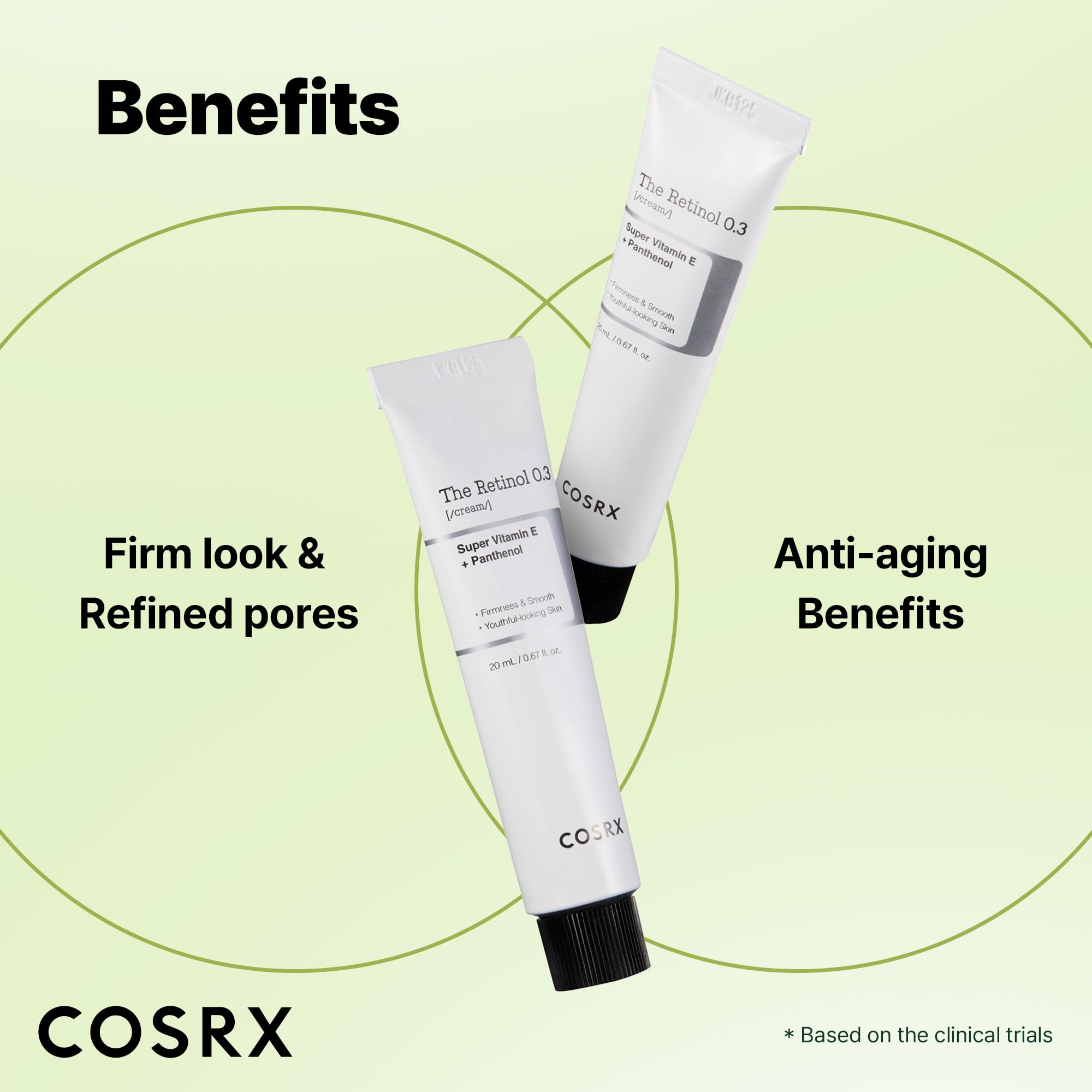 COSRX Retinol 0.3% Cream jar application shows lightweight nightly use