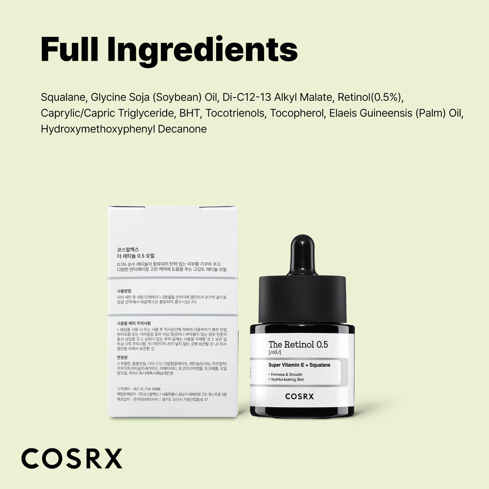 COSRX Retinol 0.5 Oil gift-ready packaging for stocking stuffers
