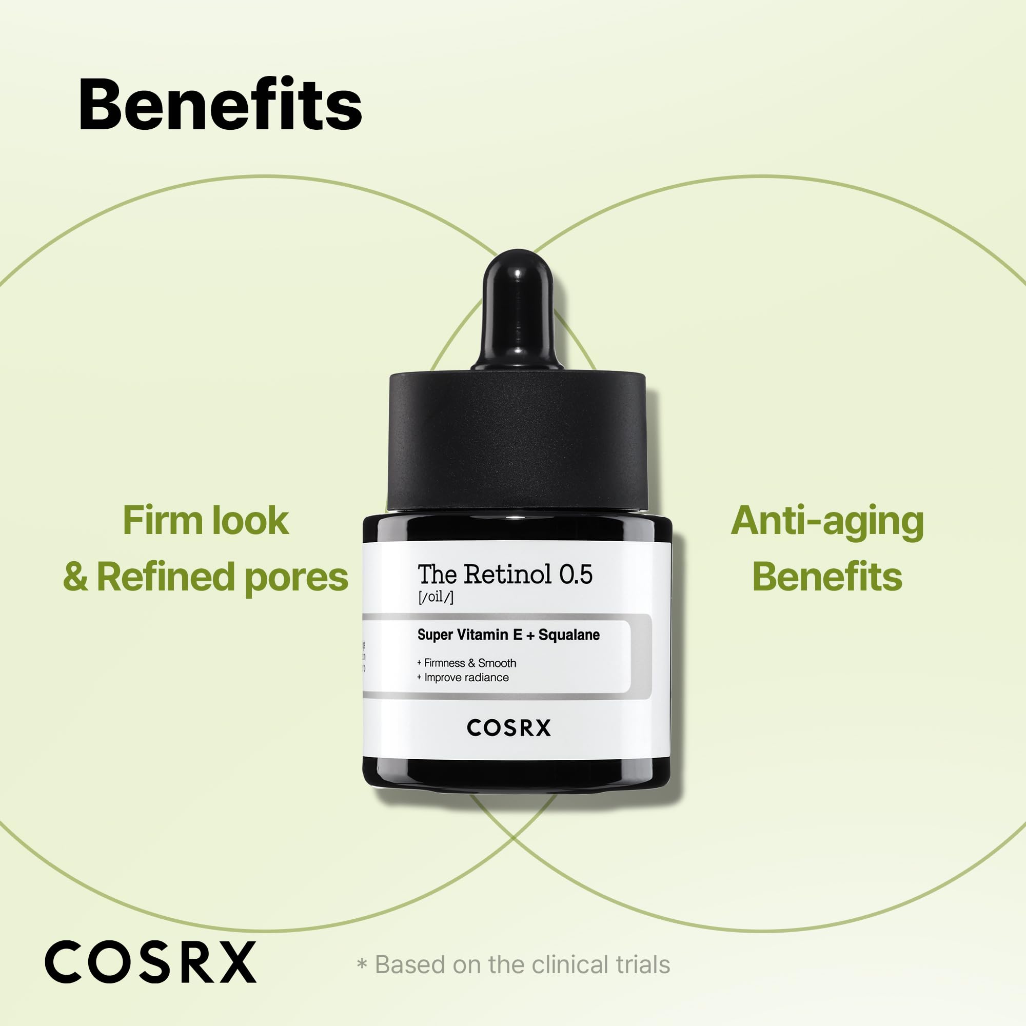 COSRX Retinol 0.5 Oil in bottle highlighting premium skincare formula