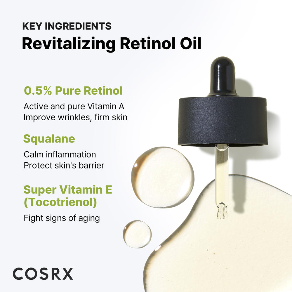 COSRX Retinol 0.5 Oil night routine application on face for smoother look