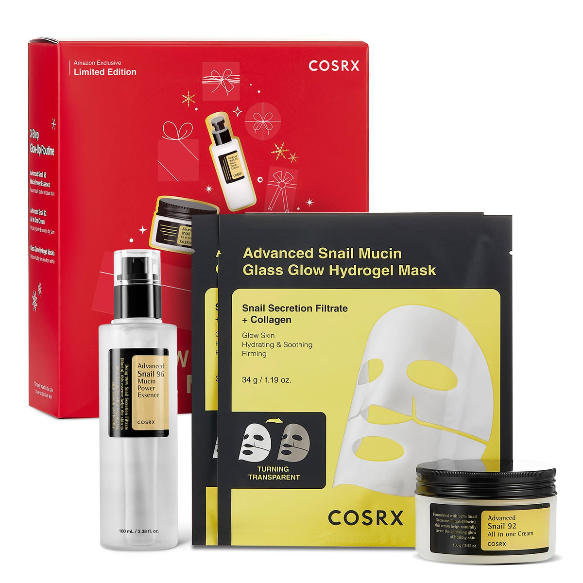 COSRX Snail Mucin 96% Essence bottle delivers lightweight hydration for radiant, dewy skin.
