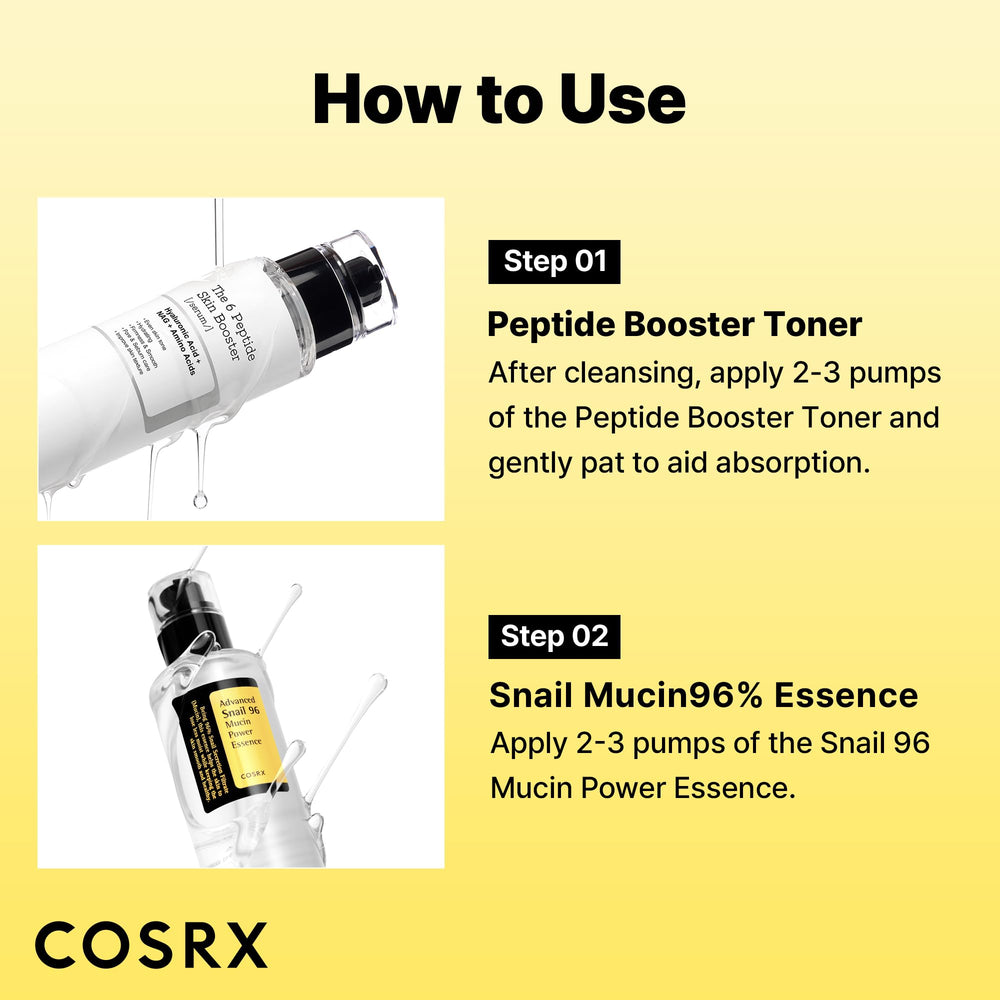 COSRX Snail Mucin 96% essence texture close-up reveals silky hydration.