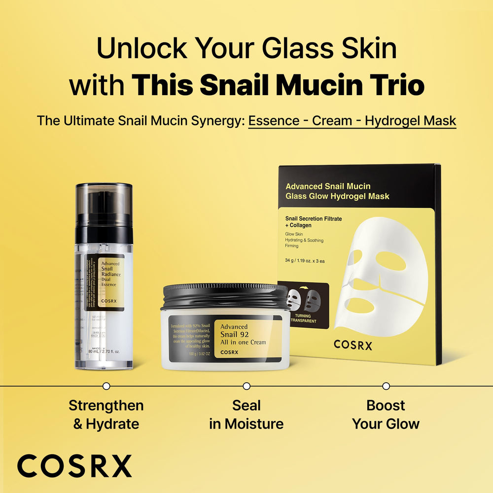 COSRX snail mucin packaging close-up emphasizing premium skincare packaging