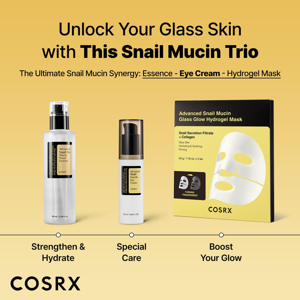 COSRX Snail Mucin Peptide Under Eye Cream ingredients highlight snail mucin and niacinamide