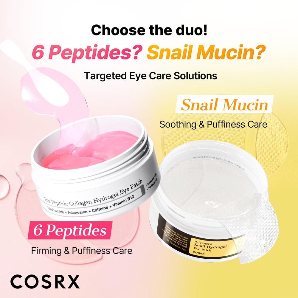 COSRX Snail Mucin Peptide Under Eye Cream packaging displayed as a Korean skincare essential