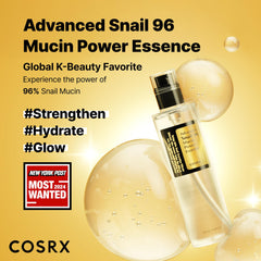 COSRX Snail Mucin Serum texture swirls on skin enabling easy layering and balanced hydration