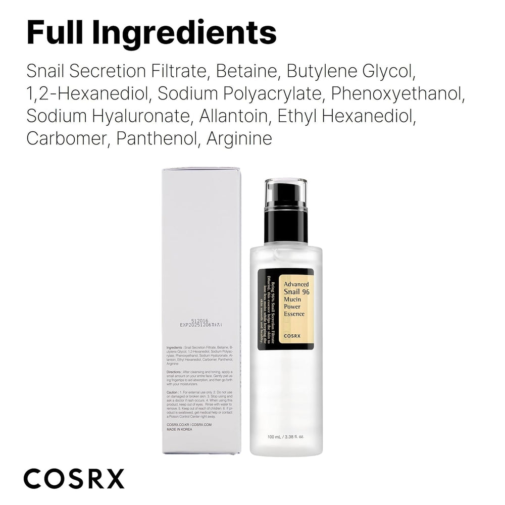 COSRX Snail Mucin Serum is a lightweight formula without a heavy feel