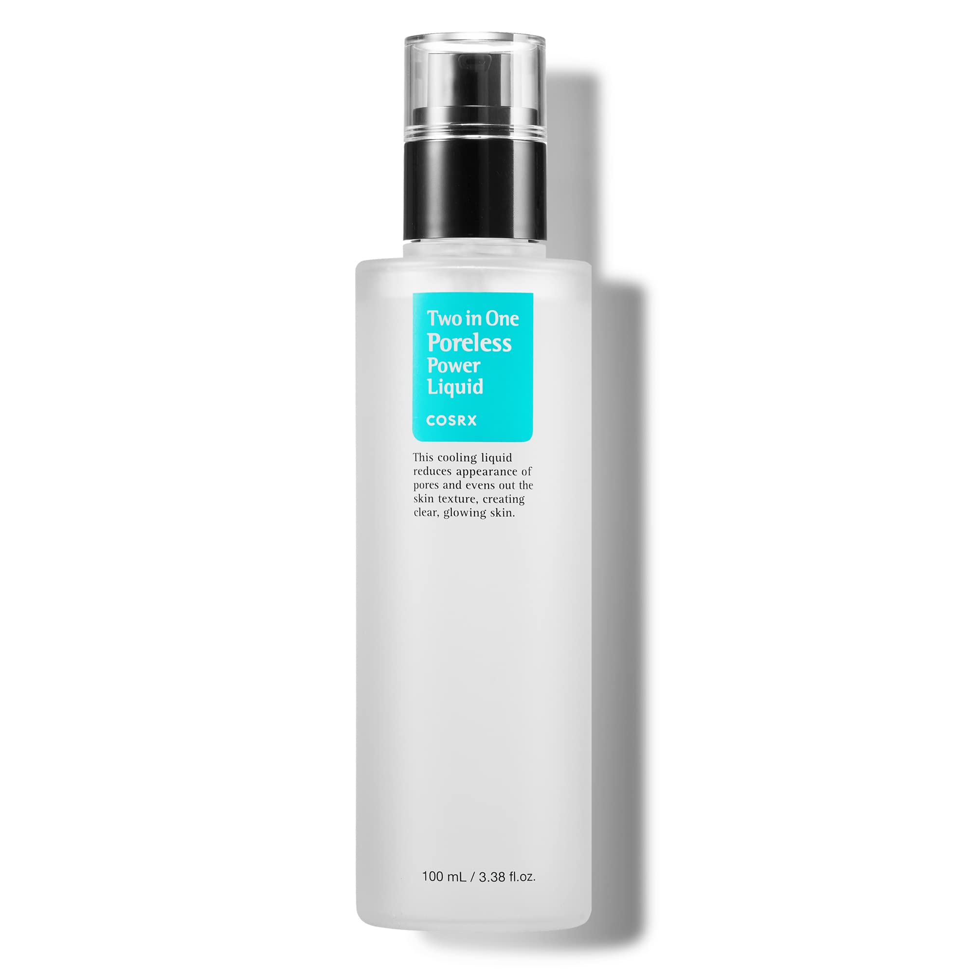 COSRX Two in One Poreless Power Liquid bottle showing lightweight formula for pore tightening.