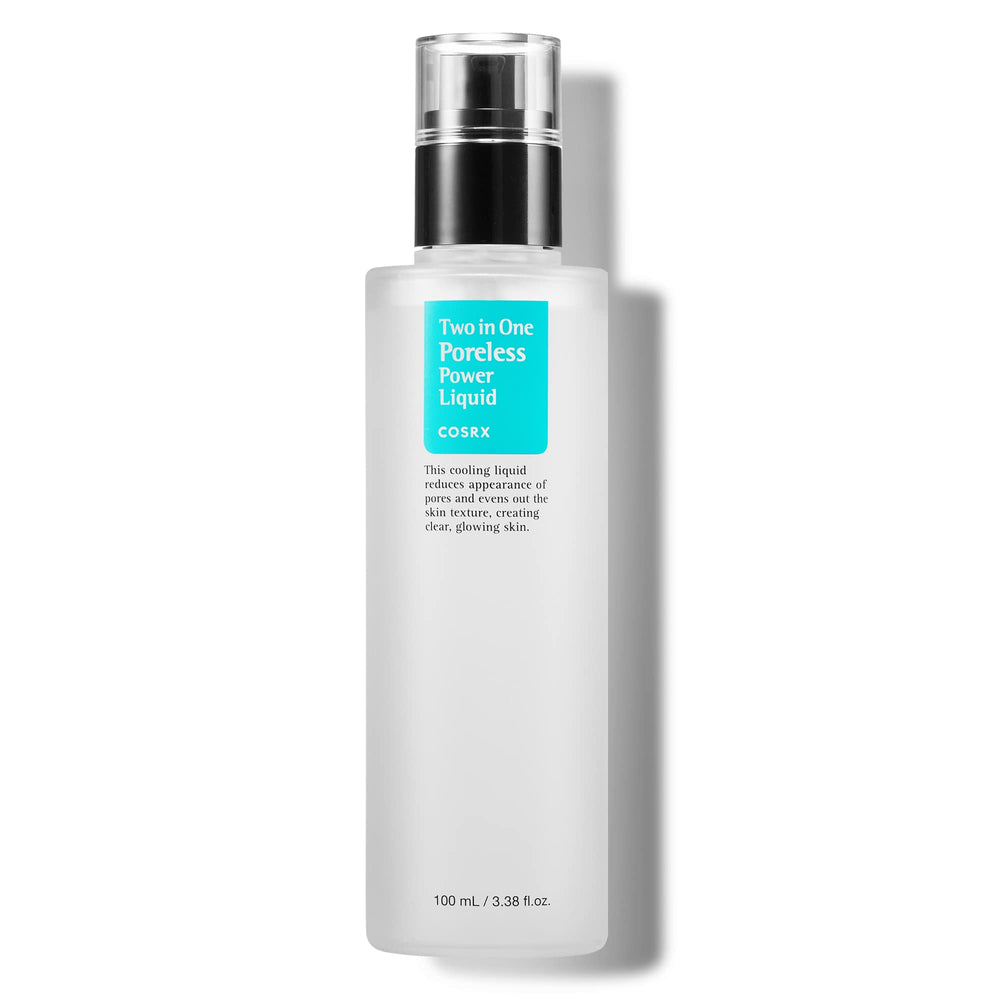 COSRX Two in One Poreless Power Liquid bottle showing lightweight formula for pore tightening.