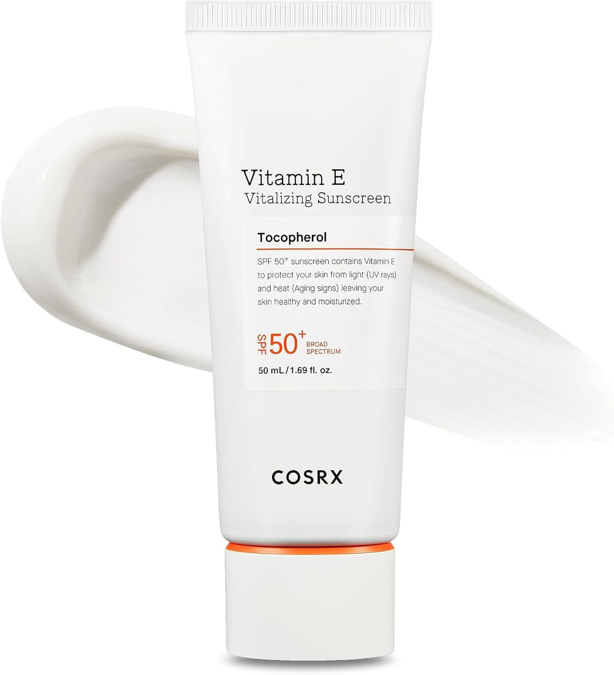 COSRX Vitamin E Sunscreen bottle showing lightweight daily protection.