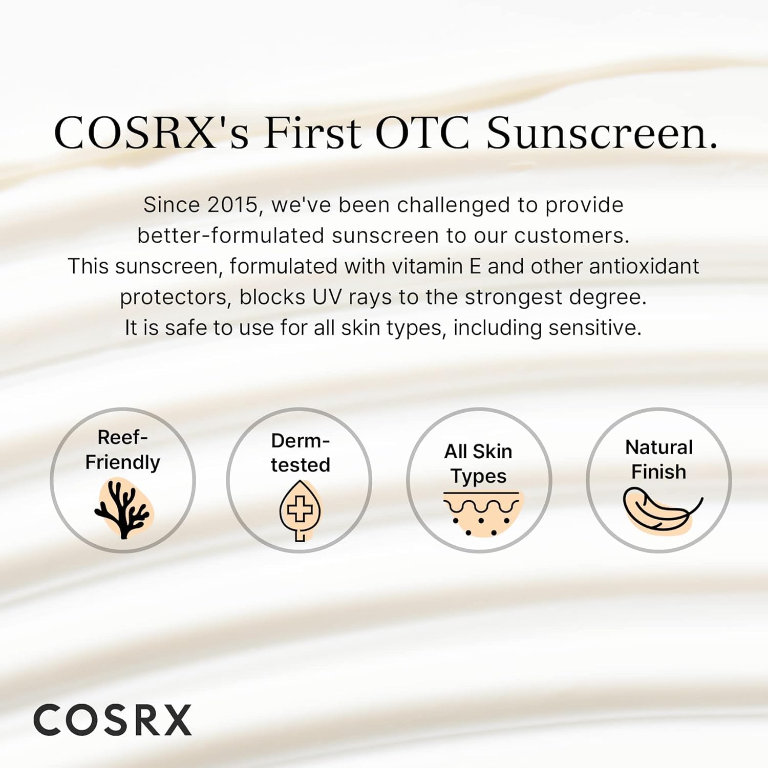 COSRX Vitamin E sunscreen semi-matte finish offers natural glow without greasiness.