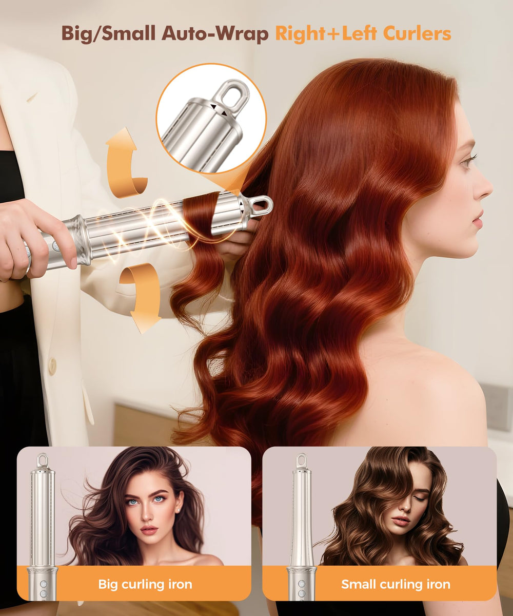 Cosy Companions 6-in-1 hair dryer brush big curl-barrel creating soft waves