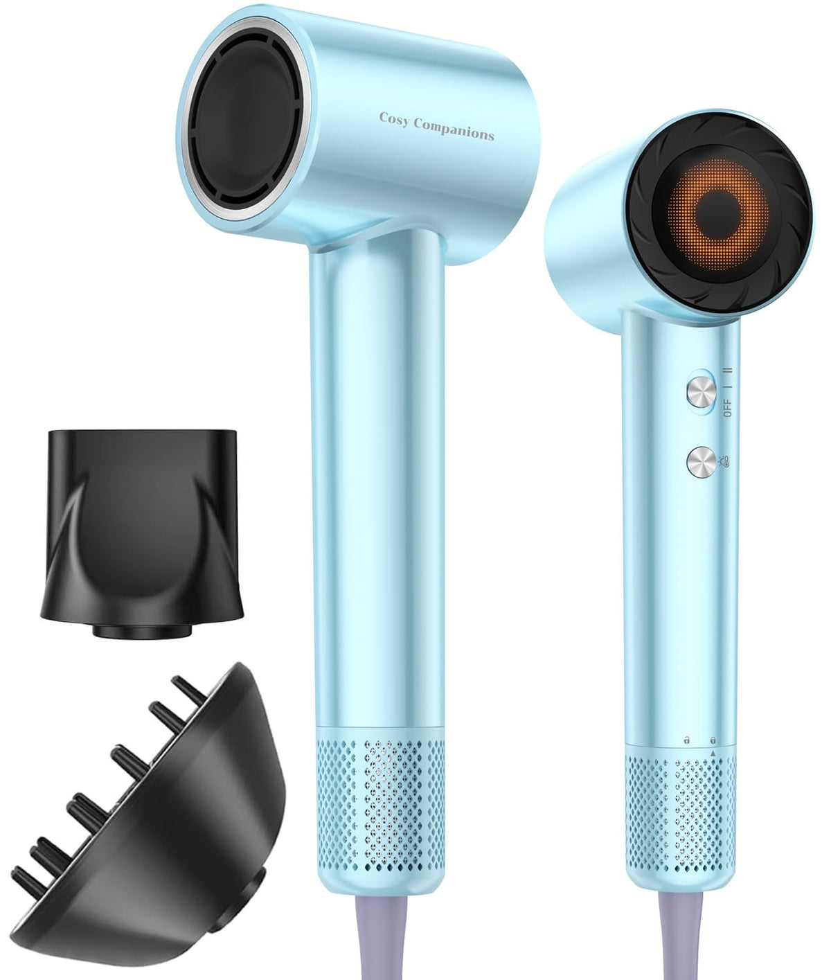 Cosy Companions hair dryer 130k rpm motor for fast drying during busy mornings