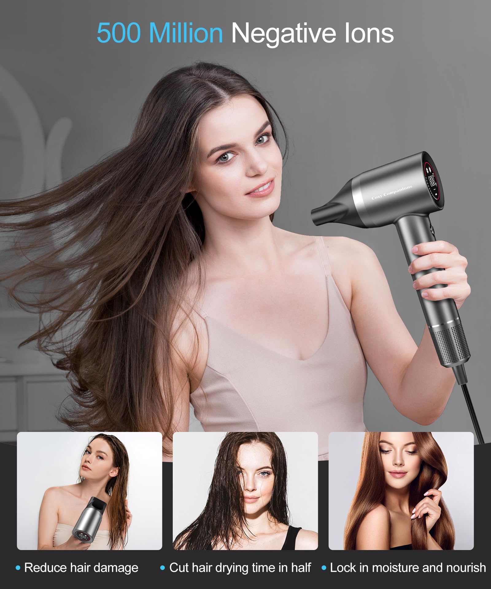 Cosy Companions low-noise hair dryer operates quietly for shared spaces