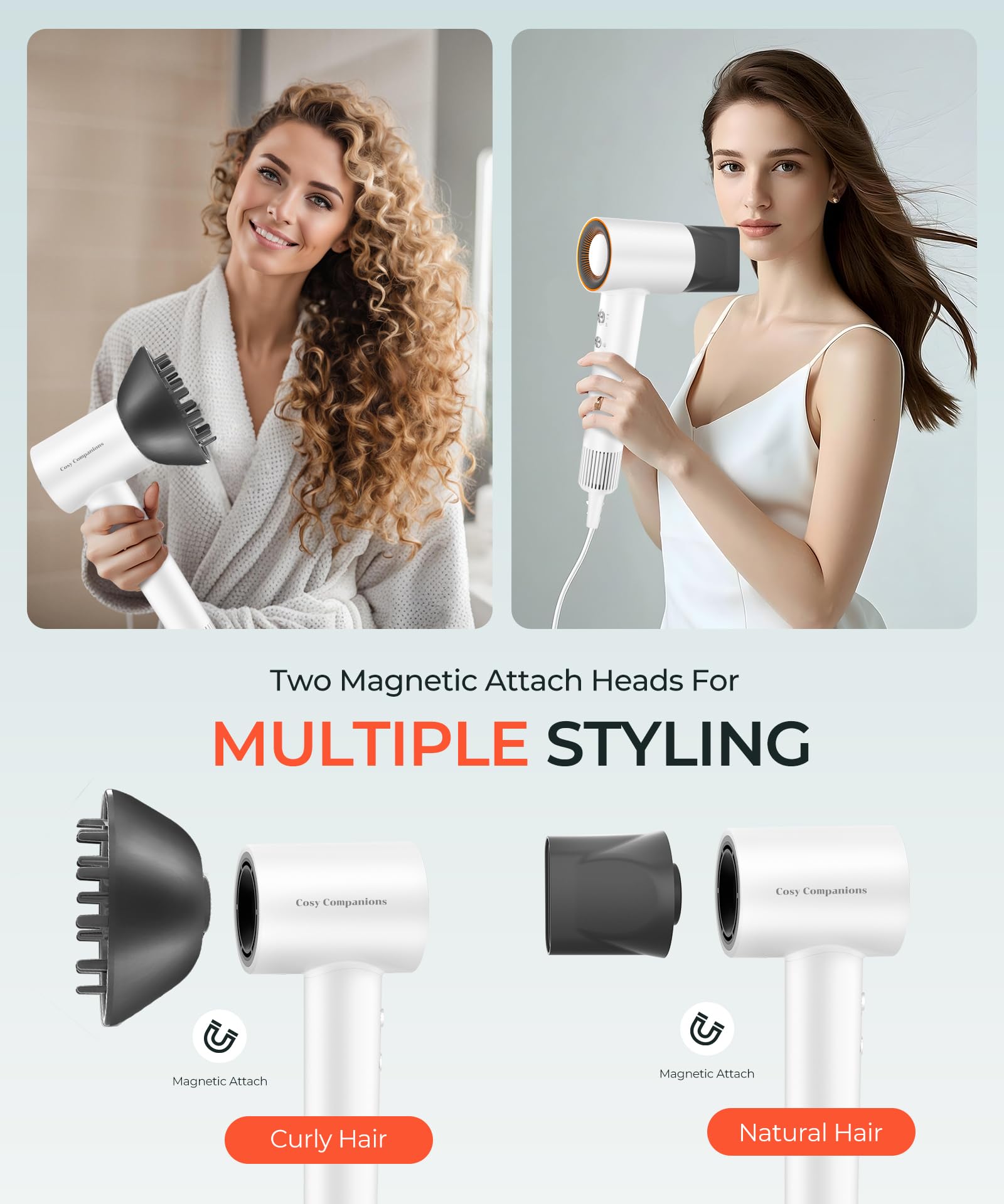 Cosy Companions hair dryer motor close-up emphasizing high-speed performance
