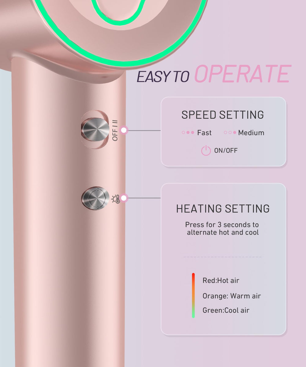 Cosy Companions hair dryer uses negative ionic technology to reduce frizz and lock in moisture.
