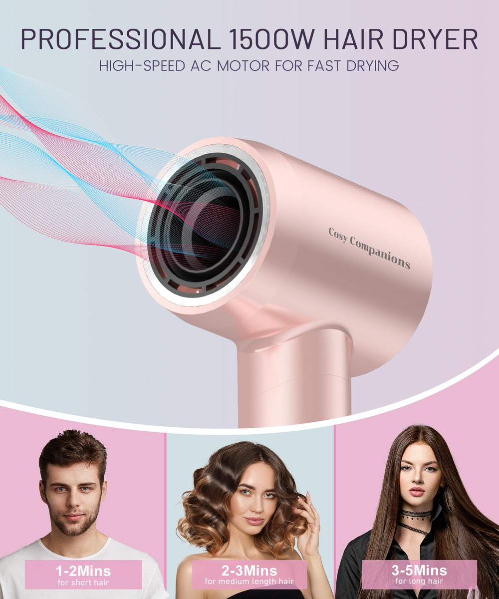Cosy Companions hair dryer temperature LED indicators help you tailor heat safely.