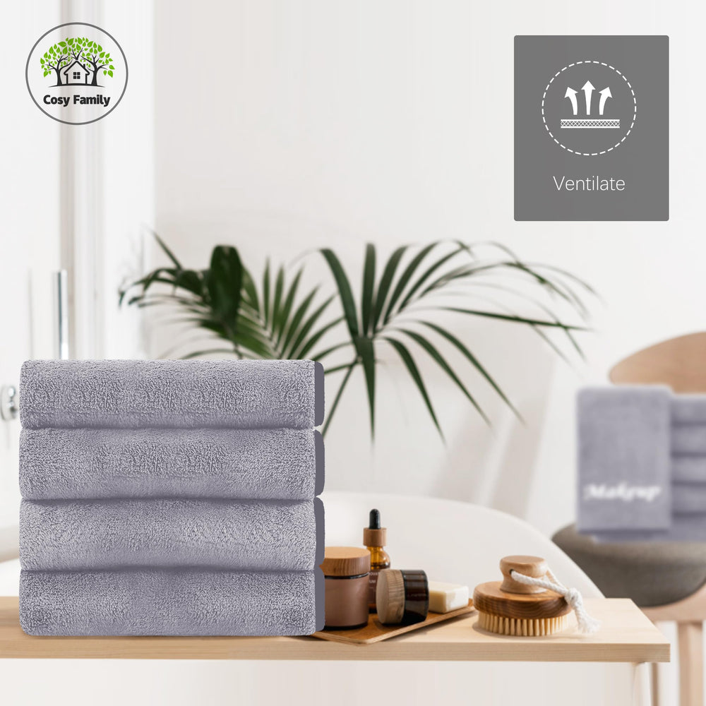 Cosy Family makeup remover cloths shown in bathroom scene for convenient cleansing routine